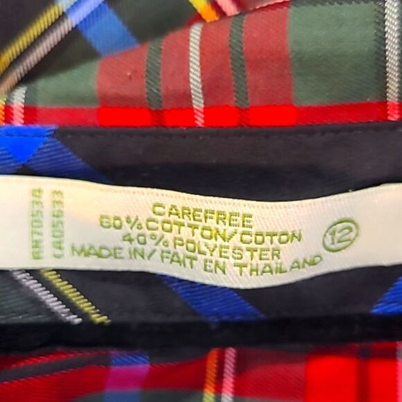 Orvis Carefree Tartan Plaid Buttondown Oxford Shirt, Size 12 - Picture 10 of 10
